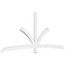 Ekena Millwork Davenport Architectural Grade PVC Gable Bracket, 108"W x 45"H x 2"D x 4"F, 10/12 Pitch GBP108X45X0204DAV00 - alternate 1